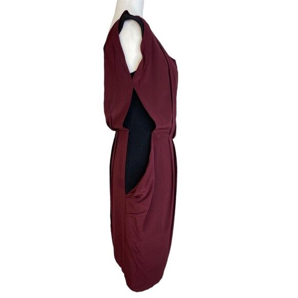 Fendi Women’s Burgundy Scoop Neck Designer Contemporary Modern Dress IT 40/C36 - Picture 4 of 16